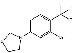 3-(3-Bromo-4-(trifluoromethyl)phenyl)thiazolidine 结构式