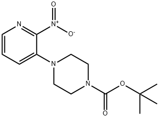 tert-Butyl 4-(2-nitropyridin-3-yl)piperazine-1-carboxylate Struktur