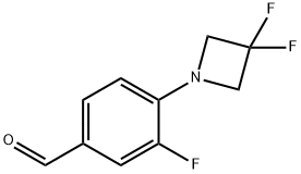 3-Fluoro-4-(3,3-difluoroazetidin-1-yl)benzaldehyde,1779130-73-2,结构式