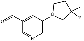 5-(3,3-Difluoropyrrolidin-1-yl)nicotinaldehyde Structure