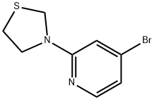 3-(4-Bromopyridin-2-yl)thiazolidine 结构式