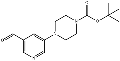 tert-Butyl 4-(5-formylpyridin-3-yl)piperazine-1-carboxylate Structure