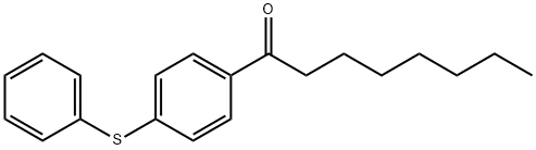 4′-(フェニルチオ)オクタノフェノン 化学構造式