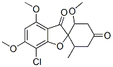 7-クロロ-2',4,6-トリメトキシ-6'-メチルスピロ[ベンゾフラン-2(3H),1'-シクロヘキサン]-3,4'-ジオン 化学構造式