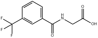 2-{[3-(トリフルオロメチル)ベンゾイル]アミノ}酢酸 化学構造式