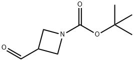 3-甲酰基氮杂环丁烷-1-羧酸叔丁酯 结构式