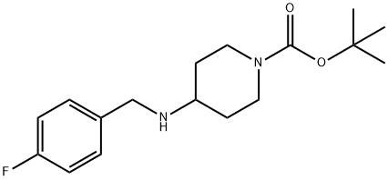 1-叔丁氧羰基-4-(4-氟苄胺)哌啶,177948-43-5,结构式