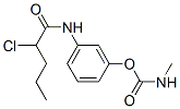 2-Chloro-N-[3-(N-methylcarbamoyloxy)phenyl]valeramide Struktur