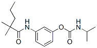 2,2-Dimethyl-N-[3-(N-isopropylcarbamoyloxy)phenyl]valeramide Struktur