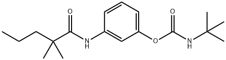 2,2-Dimethyl-N-[3-(N-tert-butylcarbamoyloxy)phenyl]valeramide Structure