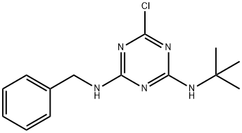 N-ベンジル-N'-(TERT-ブチル)-6-クロロ-1,3,5-トリアジン-2,4-ジアミン 化学構造式