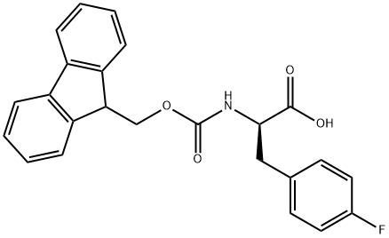 FMOC-D-4-フルオロフェニルアラニン 化学構造式