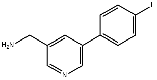 (5-(4-氟苯基)吡啶-3-基)甲胺, 177976-53-3, 结构式