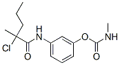 2-クロロ-N-[3-(N-メチルカルバモイルオキシ)フェニル]-2-メチルバレルアミド 化学構造式