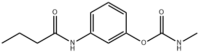 N-[3-(Methylcarbamoyloxy)phenyl]butyramide Struktur