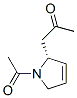 1H-Pyrrole, 1-acetyl-2,5-dihydro-2-(2-oxopropyl)-, (R)- (9CI) Struktur
