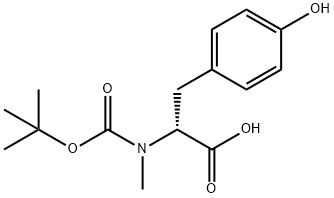 N-[叔丁氧羰基]-N-甲基-D-酪氨酸 结构式