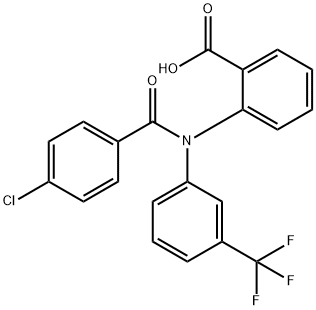 Benzoic  acid,  2-[(4-chlorobenzoyl)[3-(trifluoromethyl)phenyl]amino]- 结构式