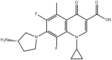 178233-18-6 7-(3-aminopyrrolidin-1-yl)-1-cyclopropyl-6,8-difluoro-5-methyl-4-oxo-q uinoline-3-carboxylic acid