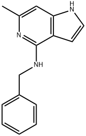N-苄基-6-甲基-1H-吡咯并[3,2-C]吡啶-4-胺, 178268-87-6, 结构式