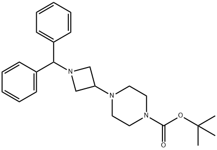 TERT-BUTYL 4-[1-(DIPHENYLMETHYL)AZETIDIN-3-YL]PIPERAZINE-1-CARBOXYLATE 结构式