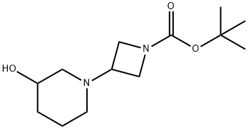 1-BOC-3-(3-HYDROXYPIPERIDINO)AZETIDINE Structure