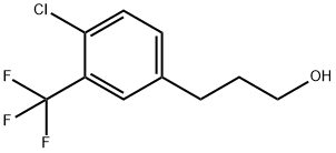 3-(4-CHLORO-3-TRIFLUOROMETHYL-PHENYL)-PROPAN-1-OL,178369-96-5,结构式