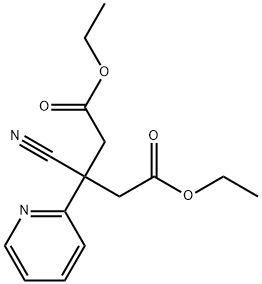 Diethyl 3-cyano-3-(pyridin-2-yl)pentanedioate 化学構造式