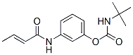 N-tert-ブチルカルバミド酸3-[(1-オキソ-2-ブテニル)アミノ]フェニル 化学構造式