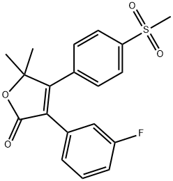 3-(3-Fluorophenyl)-5,5-diMethyl-4-[4-(Methylsulfonyl)phenyl]-2(5H)-furanone, 178402-36-3, 结构式