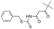 N-benzylsulfanylcarbothioyl-4,4-dimethyl-3-oxo-pentanamide 结构式