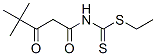 N-ethylsulfanylcarbothioyl-4,4-dimethyl-3-oxo-pentanamide 结构式