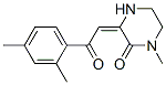 (3E)-3-[2-(2,4-dimethylphenyl)-2-oxo-ethylidene]-1-methyl-piperazin-2- one 结构式