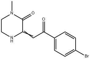 (3Z)-3-[2-(4-bromophenyl)-2-oxo-ethylidene]-1-methyl-piperazin-2-one,178408-21-4,结构式