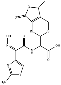 2(R)-2-[(Z)-2-(Aminothiazol-4-yl)-2-(hydroxyimino)acetamido)]-2-[(2RS,5RS)-5-methyl-7-oxo-2,4,5,7-tetrahydro-1H-furo[3,4-d][1,3]thiazin-2-yl]acetic Ac