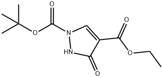 1-tert-butyl 4-ethyl 3-hydroxy-1H-pyrazole-1,4-
dicarboxylate Struktur