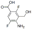 Benzoic acid, 4-amino-2,5-difluoro-3-(hydroxymethyl)- (9CI) Structure