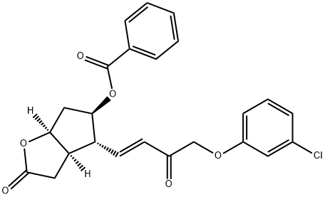 (3AR,4R,5R,6aS)-4-((E)-4-(3-Chlorophenoxy)-3-oxobut-1-en-1-yl)-2-oxohexahydro-2H-cyclopenta[b]fur Structure