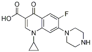 3-Quinolinecarboxylic acid, 1-cyclopropyl-6-fluoro-1,4-dihydro-4-oxo-7-(1-piperazinyl)- Structure