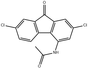 4-Acetylamino-2,7-dichloro-9H-fluoren-9-one 结构式