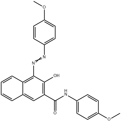 3-hydroxy-N-(4-methoxyphenyl)-4-[(4-methoxyphenyl)azo]naphthalene-2-carboxamide Structure