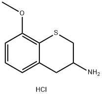 8-甲氧基硫代色满-3-胺盐酸盐, 178553-33-8, 结构式