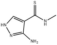 1H-Pyrazole-4-carbothioamide,  3-amino-N-methyl- 化学構造式