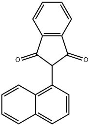 2-(1-ナフチル)インダン-1,3-ジオン 化学構造式