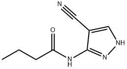 Butanamide,  N-(4-cyano-1H-pyrazol-3-yl)- Struktur
