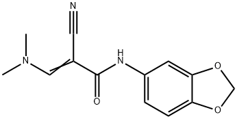 N-1,3-苯并二唑-5-基-2-氰基-3-(二甲基氨基)丙烯酰胺, 1786462-99-4, 结构式
