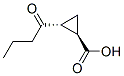 Cyclopropanecarboxylic acid, 2-(1-oxobutyl)-, trans- (9CI) 化学構造式