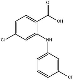 4 - 氯-2-[(3 - 氯苯基)氨基]苯甲酸,17870-85-8,结构式