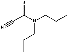 Carbonocyanidothioic  amide,  dipropyl-  (9CI) 化学構造式