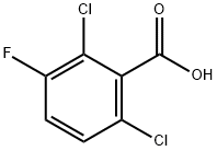 2,6-ジクロロ-3-フルオロ安息香酸 化学構造式